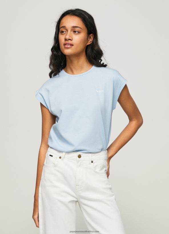 Bay Bloom Basic T-Shirt With Logo Pepe Jeans L20F2F448 Women - Image 1