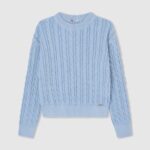 Bay Rounded Collar Braided Jersey Pepe Jeans L20F2F1406 Girl