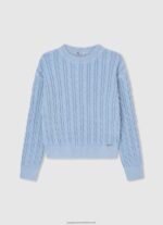 Bay Rounded Collar Braided Jersey Pepe Jeans L20F2F1406 Girl