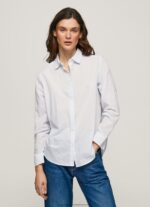 Bay Striped Cotton Voile Shirt Pepe Jeans L20F2F324 Women