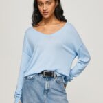 Bay V Neckline Relaxed Fit Jersey Pepe Jeans L20F2F249 Women
