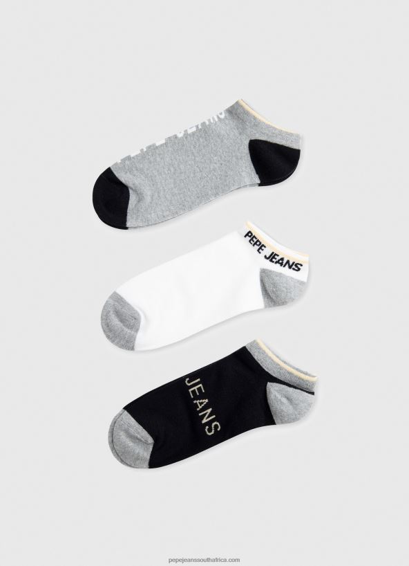 black_3pack_ankle_socks_pepe_jeans_l20f2f1147_men.jpg Black 3Pack Ankle Socks Pepe Jeans L20F2F1147 Men - Image 1