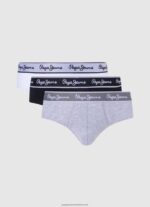 Black 3Pack Elastic Cotton Briefs Pepe Jeans L20F2F1158 Men - Image 3