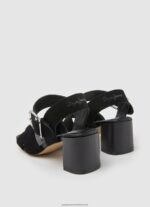 Black Altea Basic Suede Sandals Pepe Jeans L20F2F648 Women - Image 4