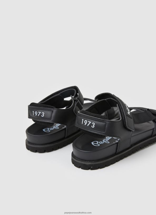 Black Anatomical Cork Sandals Pepe Jeans L20F2F1279 Men - Image 4