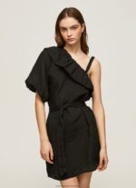 Black Asymmetrical Dress Pepe Jeans L20F2F200 Women