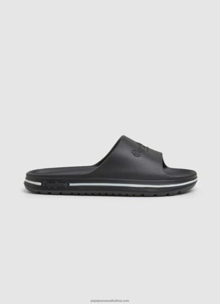 Black Beach Slide Flip Flops Pepe Jeans L20F2F1274 Men