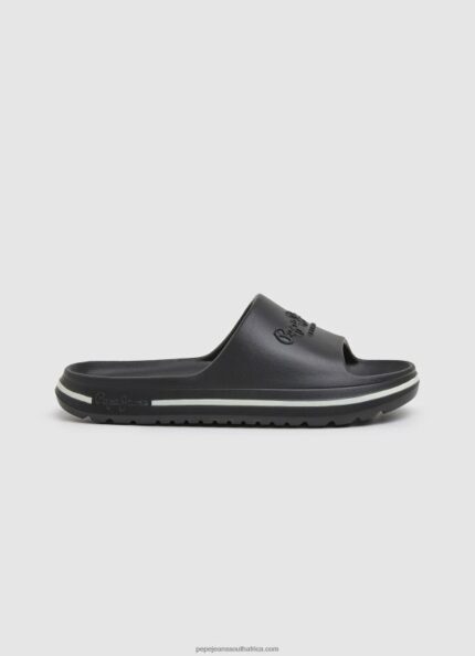 Black Beach Slide Flip Flops Pepe Jeans L20F2F696 Women