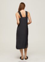 Black Casey Plain Satin Dress Pepe Jeans L20F2F186 Women - Image 4