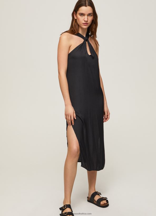 black_casey_plain_satin_dress_pepe_jeans_l20f2f186_women.jpg Black Casey Plain Satin Dress Pepe Jeans L20F2F186 Women - Image 1