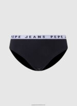 Black Classic Panty With Printed Logo Pepe Jeans L20F2F539 Women