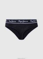 Black Classic Thong With Printed Logo Pepe Jeans L20F2F549 Women - Image 2