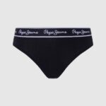 Black Classic Thong With Printed Logo Pepe Jeans L20F2F549 Women