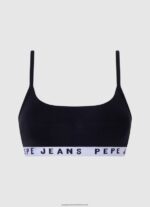 Black Cotton Sports Bra Pepe Jeans L20F2F567 Women