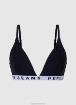 Black Cotton Triangular Bra Pepe Jeans L20F2F538 Women