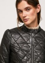 Black Diamond Design Leather Jacket Pepe Jeans L20F2F140 Women - Image 3