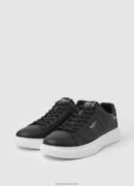 Black Eaton Part Leather Sneakers Pepe Jeans L20F2F1198 Men - Image 3