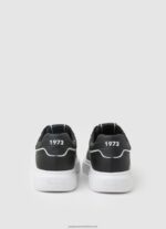 Black Eaton Part Leather Sneakers Pepe Jeans L20F2F1198 Men - Image 4
