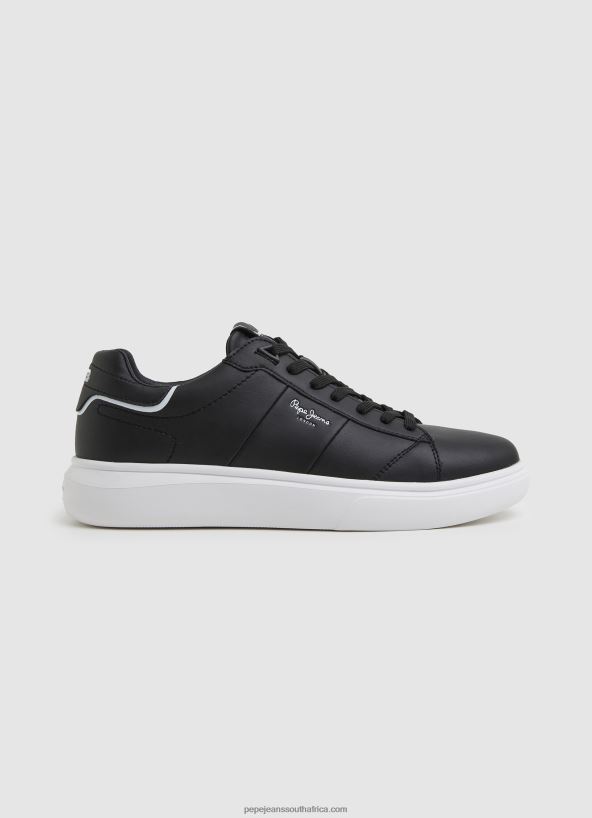 black_eaton_part_leather_sneakers_pepe_jeans_l20f2f1198_men.jpg Black Eaton Part Leather Sneakers Pepe Jeans L20F2F1198 Men - Image 1