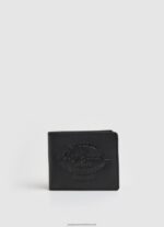 Black Engraved Logo Leather Wallet Pepe Jeans L20F2F1298 Men