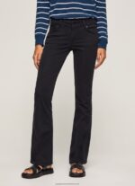 Black Flare Slim Trousers Pepe Jeans L20F2F294 Women - Image 2