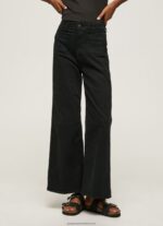 Black Flared Cotton Trousers Pepe Jeans L20F2F313 Women - Image 2