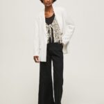 Black Flared Cotton Trousers Pepe Jeans L20F2F313 Women