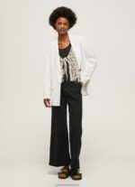 Black Flared Cotton Trousers Pepe Jeans L20F2F313 Women