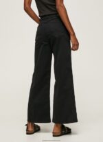 Black Flared Cotton Trousers Pepe Jeans L20F2F313 Women - Image 3