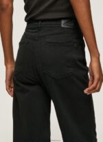 Black Flared Cotton Trousers Pepe Jeans L20F2F313 Women - Image 4