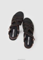 Black Hayes Rome Flat Sandals Pepe Jeans L20F2F657 Women - Image 2