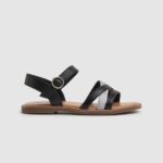 Black Irma Divine Leather Sandals Pepe Jeans L20F2F1336 Girl