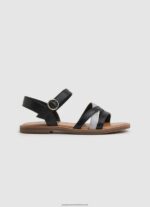 Black Irma Divine Leather Sandals Pepe Jeans L20F2F1336 Girl