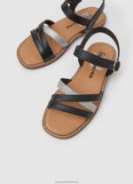 Black Irma Divine Leather Sandals Pepe Jeans L20F2F1336 Girl - Image 3