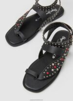 Black Irma Ethnic Leather Sandals Pepe Jeans L20F2F659 Women - Image 3