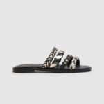 Black Irma Multistraps Leather Sandals Pepe Jeans L20F2F663 Women
