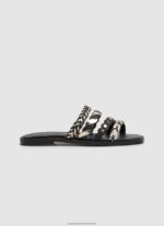 Black Irma Multistraps Leather Sandals Pepe Jeans L20F2F663 Women