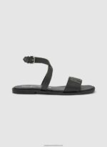 Black Irma Multistraps Leather Sandals Pepe Jeans L20F2F663 Women - Image 3