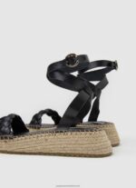 Black Kate Braided Wedge Sandals Pepe Jeans L20F2F676 Women - Image 4