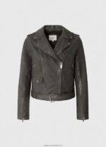 Black Lamb Leather Biker Jacket Pepe Jeans L20F2F114 Women - Image 5