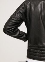 Black Lamb Leather Biker Jacket Pepe Jeans L20F2F835 Men - Image 4