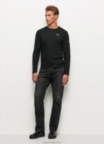 Black Long-Sleeved Cotton T-Shirt Pepe Jeans L20F2F1008 Men - Image 2