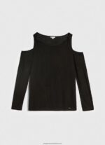 Black Long Sleeved T-Shirt With Straps Pepe Jeans L20F2F399 Women - Image 5