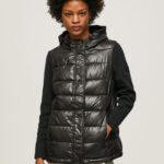 Black Matte Finish Puffed Jacket Pepe Jeans L20F2F121 Women