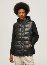 Black Matte Finish Puffed Jacket Pepe Jeans L20F2F121 Women