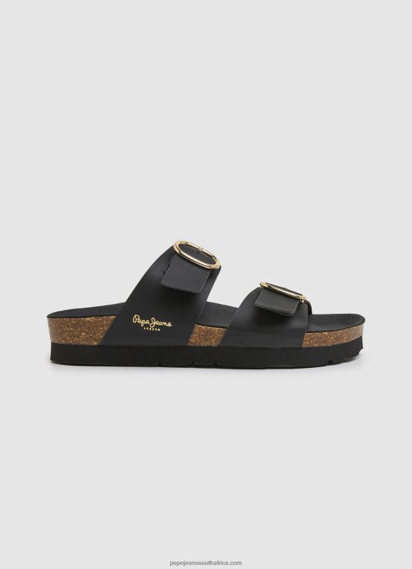 black_oban_anatomical_sandals_pepe_jeans_l20f2f653_women.jpg Black Oban Anatomical Sandals Pepe Jeans L20F2F653 Women - Image 1