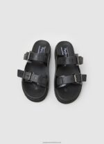 Black Pola Park Double Buckle Sandals Pepe Jeans L20F2F670 Women - Image 2