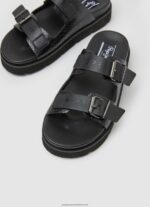 Black Pola Park Double Buckle Sandals Pepe Jeans L20F2F670 Women - Image 3