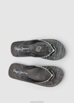 Black Pool Motorbike Beach Flip Flops Pepe Jeans L20F2F1269 Men - Image 2