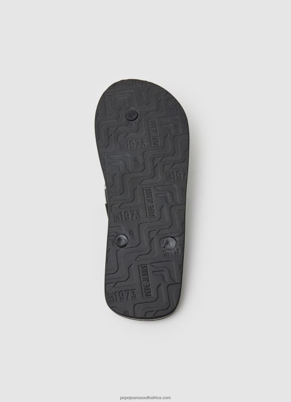 Black Pool Motorbike Beach Flip Flops Pepe Jeans L20F2F1269 Men - Image 5